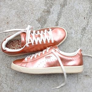 Puma Basket metal rose 41 sneakers tennis shoes.